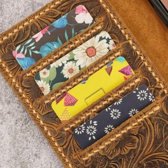 Genuine Leather iPhone wallet case for iPhone 13 mini - Picture 3 of 5